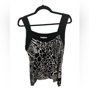 Black and white tank by Claudia Richard. Size L.